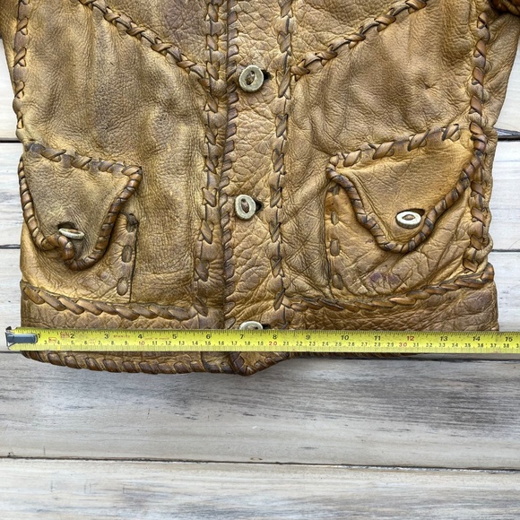 Vintage hippie leather jacket - Picture 10 of 13